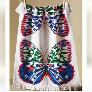 NWT sold out Butterfly ruffle dish towel from Anthropologie